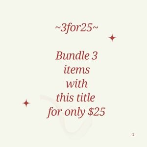 3for25 Bundle Offer